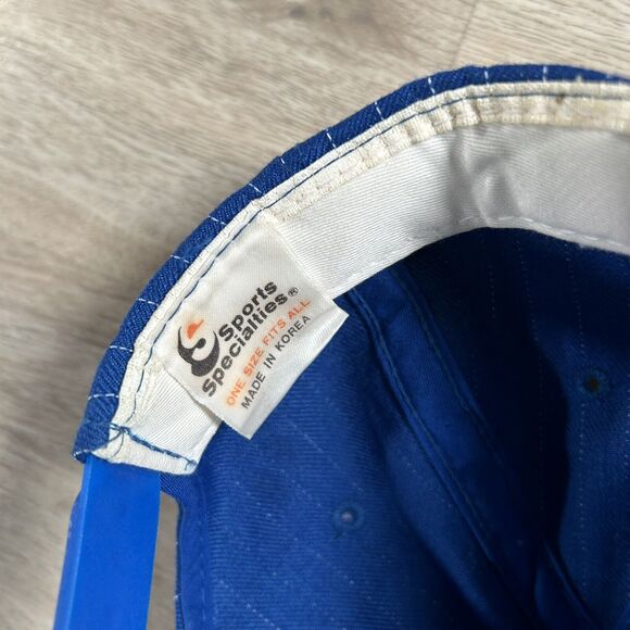 Vintage Sports Specialties Detroit Lions Script Hat Snapback NFL Blue‎ Wool Cap - Picture 4 of 9